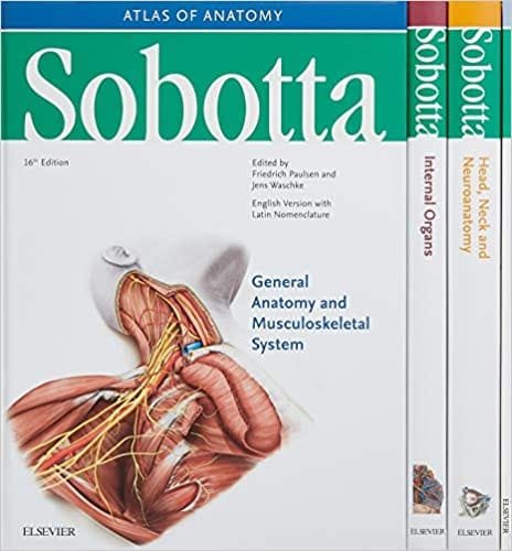 Sobotta Atlas of Anatomy 16th edition Musculoskeletal System Internal Organs Head Neck and Neuroanatomy 3 Vol Set