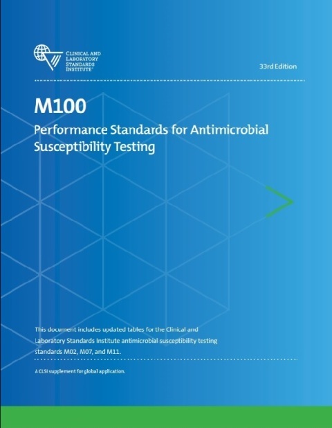 M100 Performance Standards for Antimicrobial Susceptibility Testing.